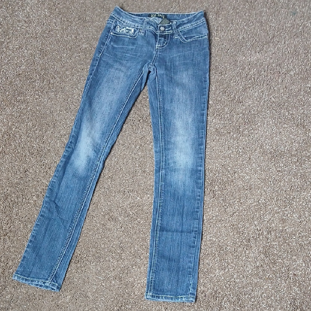 Zco Jeans Blinged Out Skinny Jeans Size 0